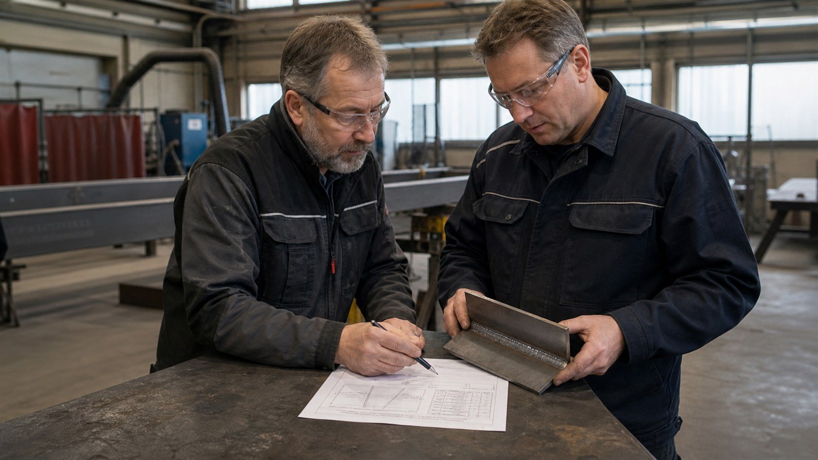 Schwei&szlig;technische Beratung direkt am Bauteil in der Fertigung